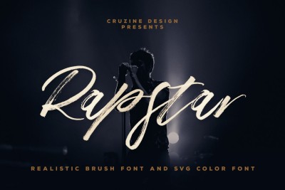 Rapstar Brush & SVG Font