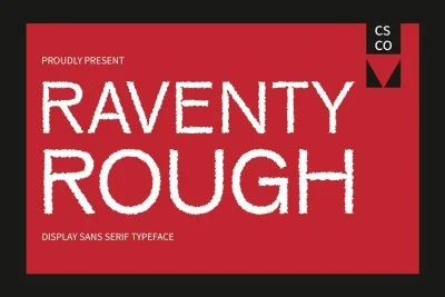 Raventy Rough Font