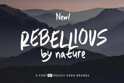Rebellious by nature I Handcrafted Font