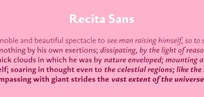 Recita Sans Font