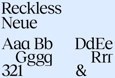 Reckless Neue Font