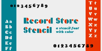 Record Store Stencil Font