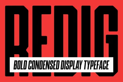 Redig - Condensed bold sans Free Download