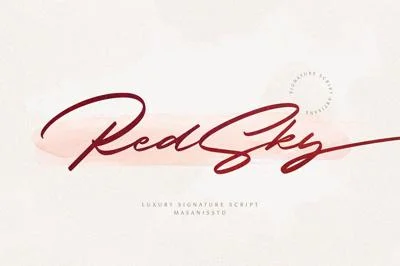 RedSky - Luxurious Signature Font