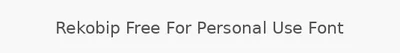 Rekobip Free For Personal Use Font