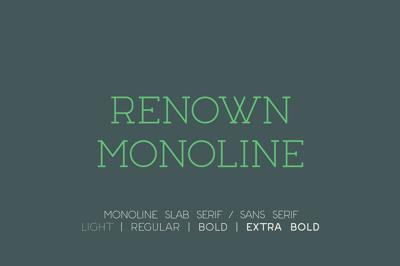 Renown Monoline Font Duo Free Download