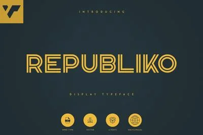Republiko - Display Typeface