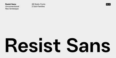 Resist Sans Font
