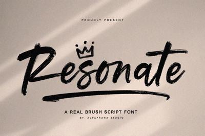 Resonate - Brush Script Font Free Download