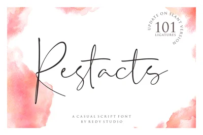 Restacts – Handwritten Script Font