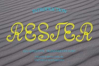 RESTER svg opentype font