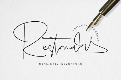 Restonasi Realistic Signature Font Free Download