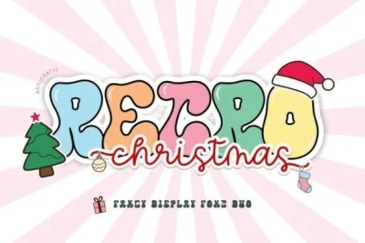 Retro Christmas Christmas Font Font