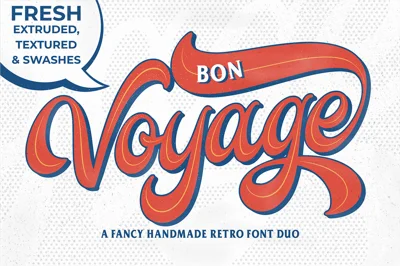 Retro Fonts - Bon Voyage!