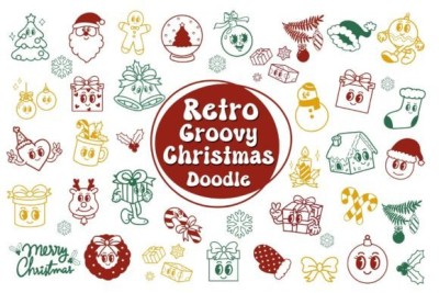 Retro Groovy Christmas Font