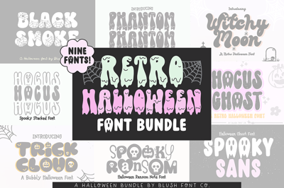 RETRO HALLOWEEN FONT BUNDLE V1 Free Download