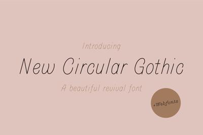 Revival font New Circular Gothic Free Download