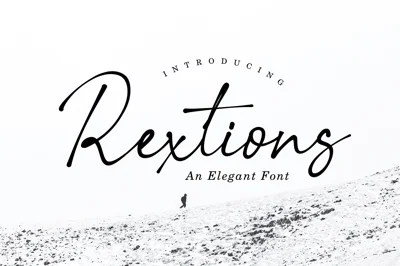 Rextions / an elegant font