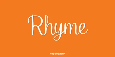 Rhyme Font