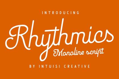 Rhythmics - Monoline Script Fonts Free Download