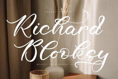 Richard Blooksy Calligraphy Script Font