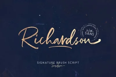 Richardson - Signature Brush Font