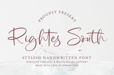 Rightes South - Stylish Handwritten Free Download