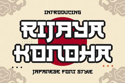 Rijaya Konoha Japanese Display Font Free Download