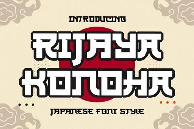 Rijaya Konoha Japanese Display Font