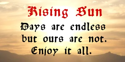 Rising Sun Font