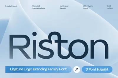 Riston – Ligature Logo Branding Family Font