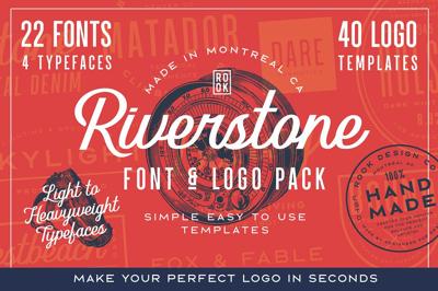 Riverstone Font & Logo Template Pack Free Download