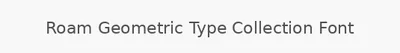 Roam Geometric Type Collection Font