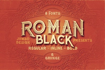 Roman Black - 8 Display Fonts