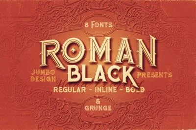 Roman Black - 8 Display Fonts