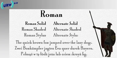 Roman Shaded Font