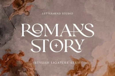 Romans Story - Ligature Serif Free Font Font
