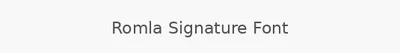 Romla Signature Font