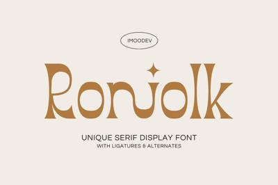 Roniolk - Modern Chic Font Free Download