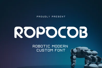 Ropocob | Robotic Modern Custom Font