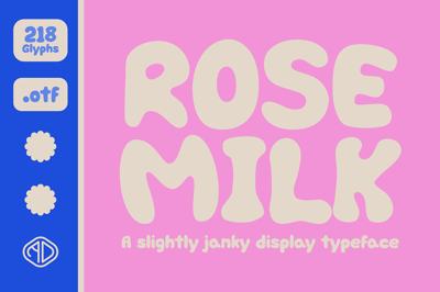 Rose Milk - A janky new display font Free Download