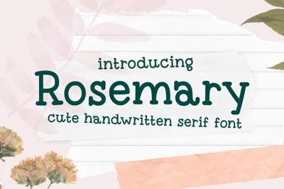 Rosemary cute handwritten serif Font