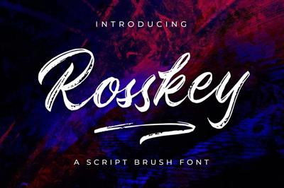 Rosskey - Brush Font Free Download