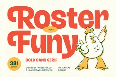 Roster Funy – Bold Sans Serif Font