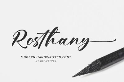 Rosthany - a handwritten script Free Download