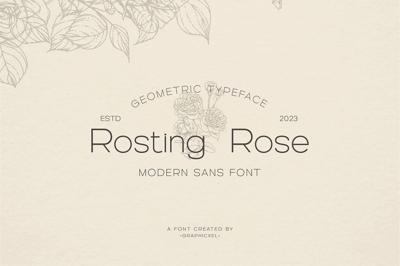 Rosting Rose Modern Sans Serif Font Free Download