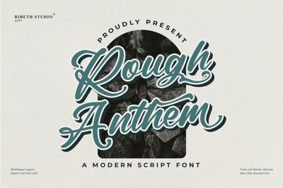 Rough Anthem - Modern Script Font Free Download