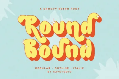 Round Bound - Groovy Retro Font Free Download