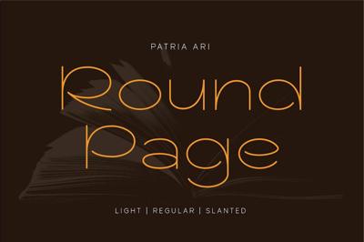 Round Page - Round Monoline Fonts Free Download