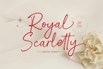 Royal Scarletty Script Font